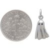 Sterling Ghost Charm Size