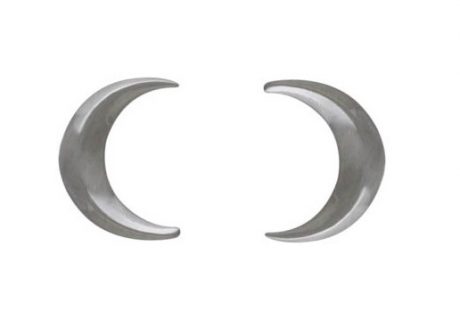 Tiny Crescent Moon Stud Earrings