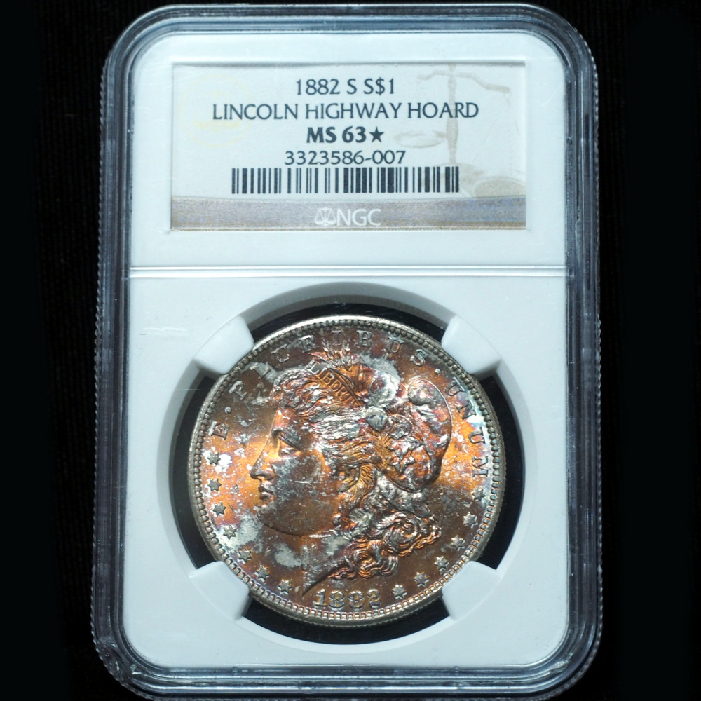 金貨 銀貨 アンティークコイン USA 1882-S Morgan Dollar PCGS MS-63