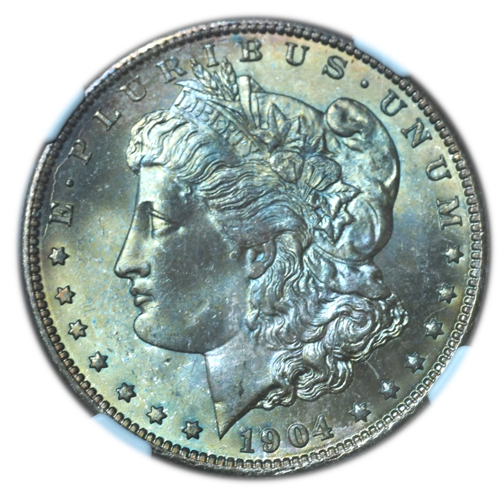 1904-O Morgan Silver Dollar MS66 PCGS Toned
