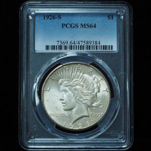 1926-S Peace Silver Dollar MS64 PCGS (2)