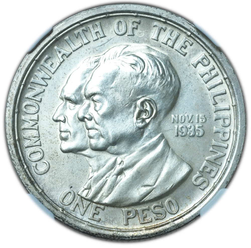 1936-M Peso Philippines Murphy-Quezon UNC NGC