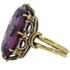 19ct Oval Color Change Sapphire Edwardian Ring 18k Gold Side Detail