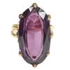 Edwardian 19.00 Carat Purple Sapphire Ring 18k Gold front