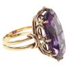 Edwardian 19.00 Carat Purple Sapphire Ring 18k Gold side angle
