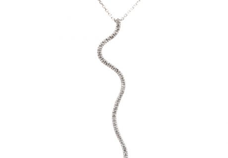 White Gold Diamond Snake Necklace