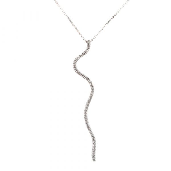 White Gold Diamond Snake Necklace