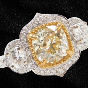 Yellow diamond engagement ring