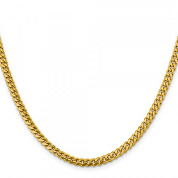 miami gold cuban chain mens necklace