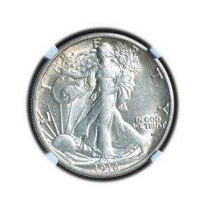 1916-D Walking Liberty Half Dollar AU55 NGC