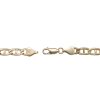 Flat Mariner Anchor Chain Link Necklace 14K Yellow Gold Clasp