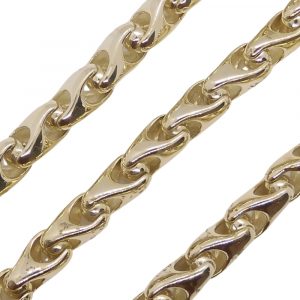 HEAVY Fancy Swivel Link Chain Necklace 14K Yellow Gold Link