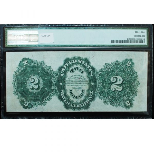 1891 $2 Silver Certificate FR# 245 PMG 35 Very Fine