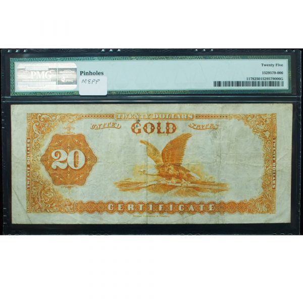 1882 $20 Gold Certificate FR# 1178 PMG 25 Very Fine