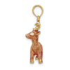reindeer charm sideview with brown enamaling