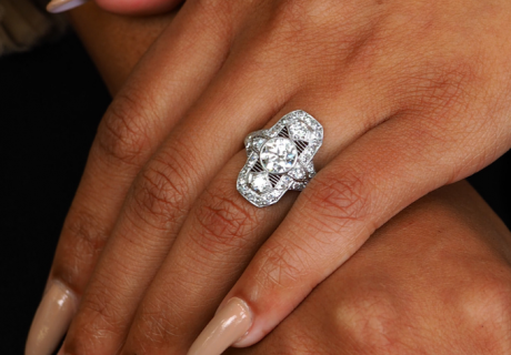 Art Deco engagement ring At Arnold Jewelers in Tampa