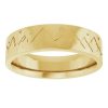 Mountain Yellow Gold Band Top