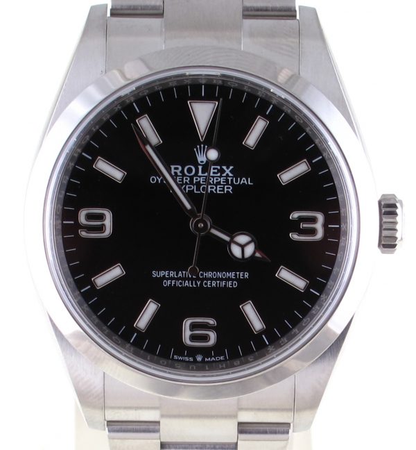 Pre-Owned Rolex Explorer I (2021) Stainless Steel 124270 Front Close