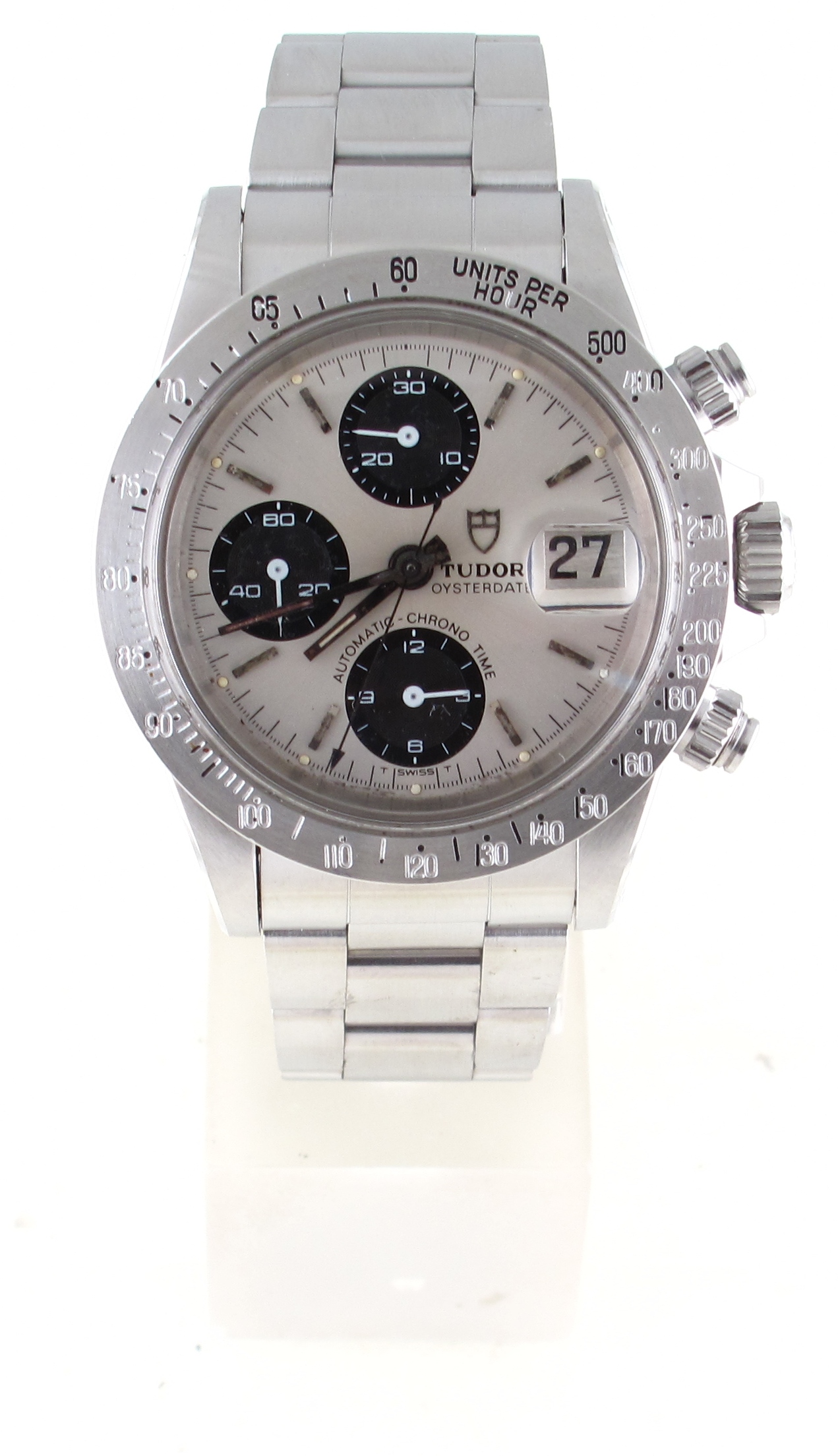 Pre-Owned Tudor Oyster Date Big Block(1985) Stainless Steel Model 94300 Front