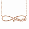 Rose Gold Faith Forever Infinity Necklace