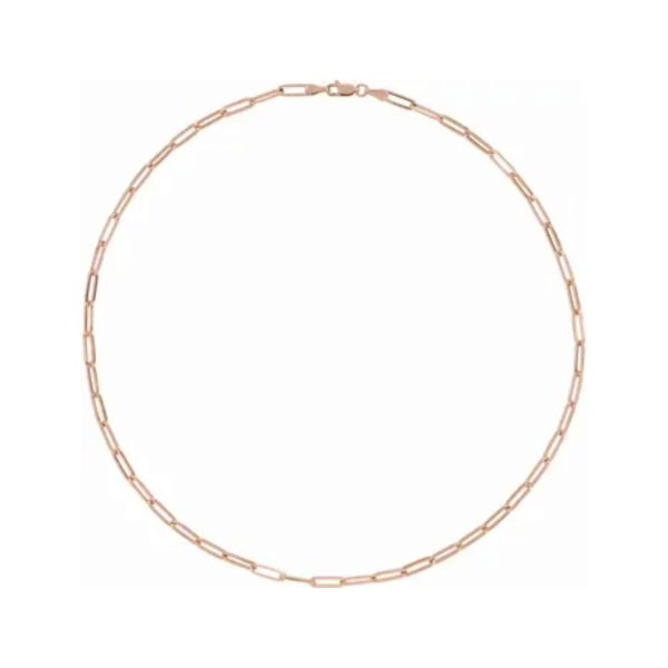 Rose Gold Simple Paperclip-Style Bracelet