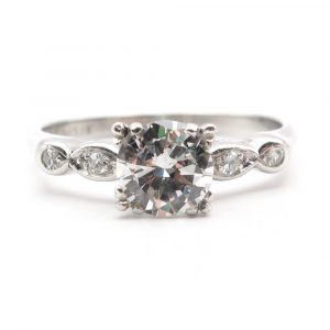 Roaring 20s Art Deco Engagement Ring