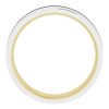 Two Tone Gold Off Center Line Wedding Band Profile