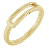 Yellow Gold Rectangle Ring Angled