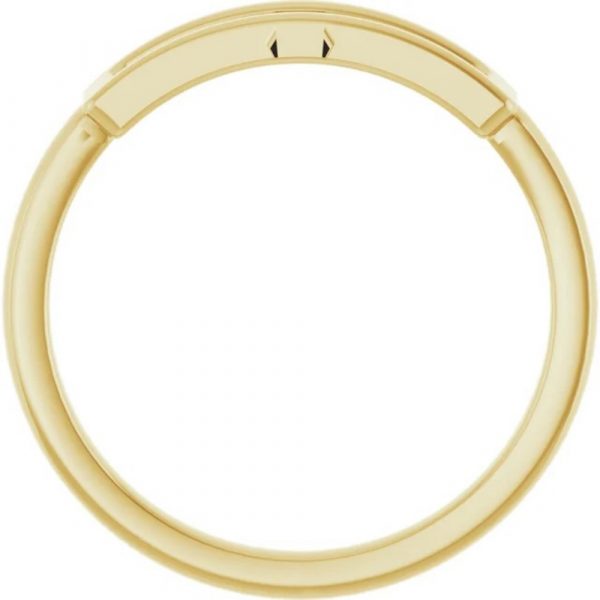 Yellow Gold Rectangle Ring Profile