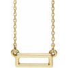 Yellow Gold Rectangle Station Necklace