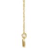 Yellow Gold Rectangle Station Necklace Profile