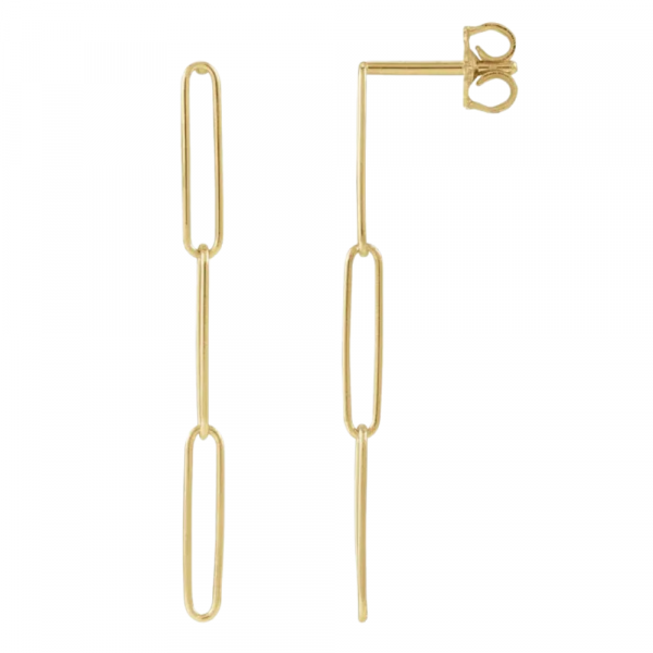 yellow gold paperclip earrings (2)