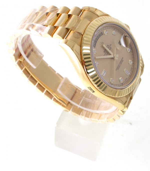 New Old Stock Unworn Rolex 41MM Day-Date II President (2011) 18kt Yellow Gold 218238 Right