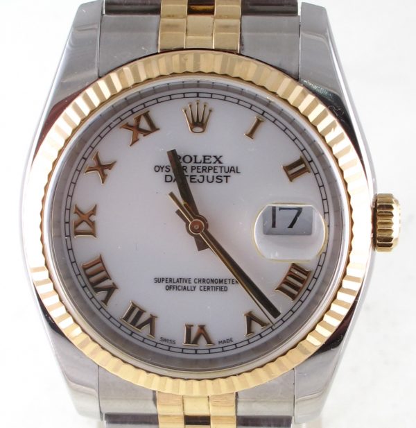 Pre-Owned Rolex Two Tone Datejust (2005) 116233 Front Close