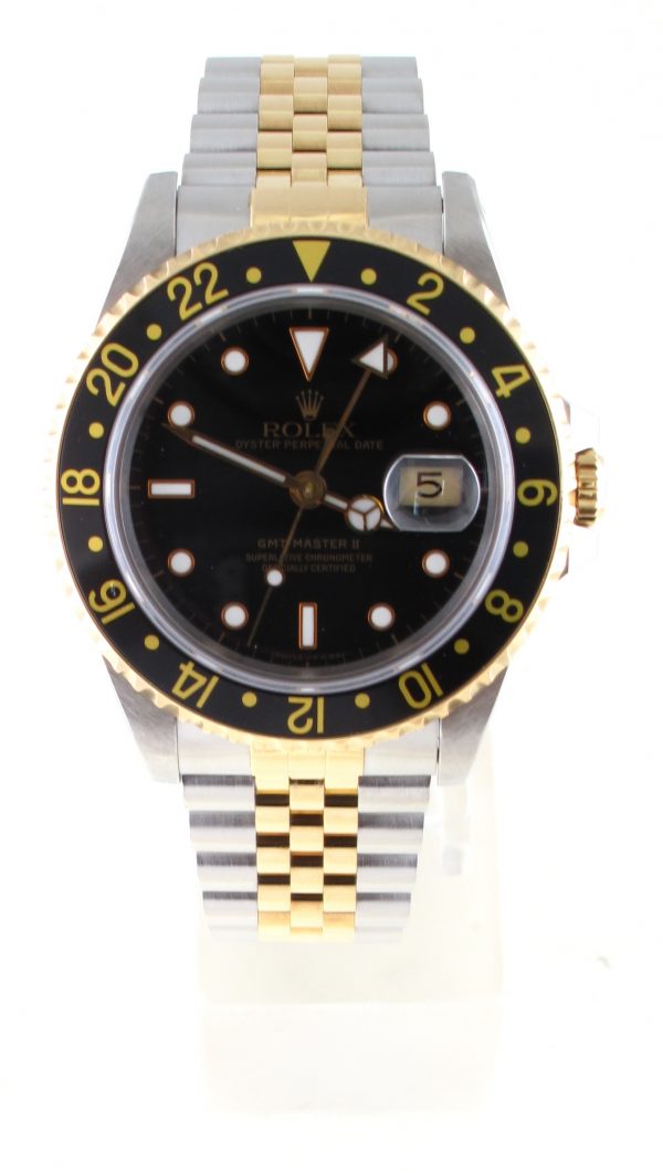 Pre-Owned Unpolished Rolex GMT Master II (1993) Two Tone 16713 Front