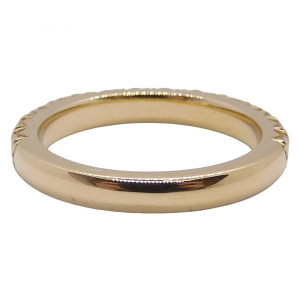 Round Diamond Wedding Band Stack Ring 1.056ctw 14k Yellow Gold Back
