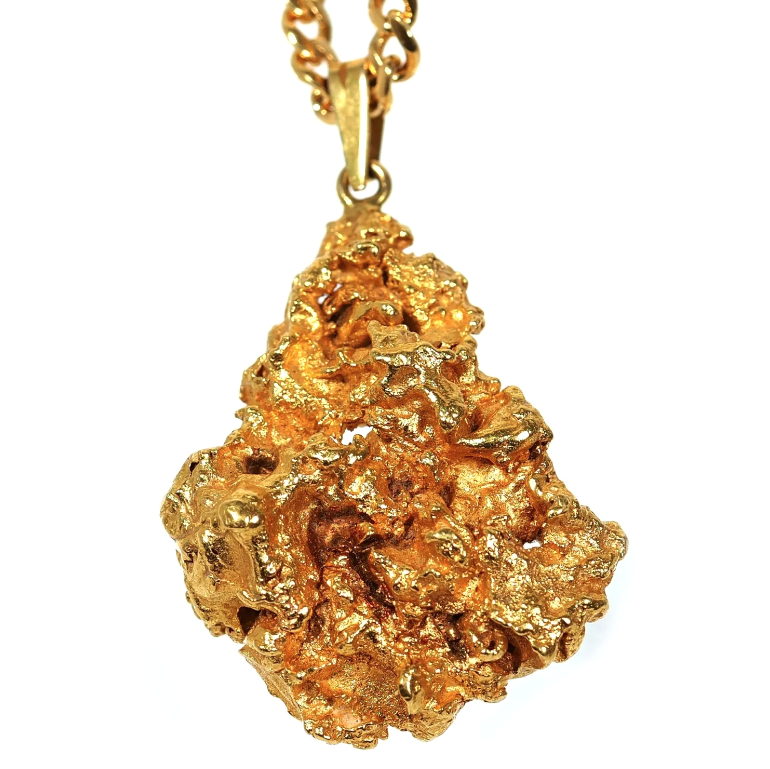45.03 Gram Alaskan Natural Raw Gold Nugget Pendant