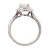 1 Carat Princess Double Halo Engagement Ring Profile