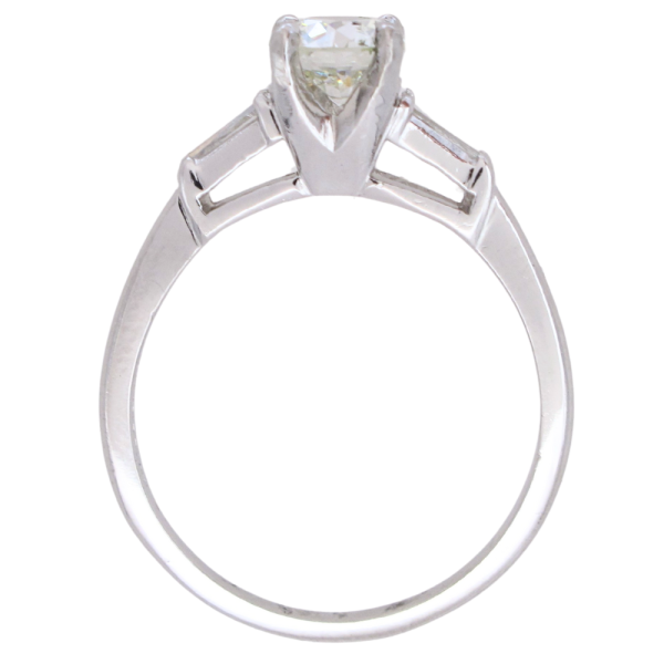 1920's 1.16ctw Diamond Art Deco Engagement Ring Platinum GIA side (2)