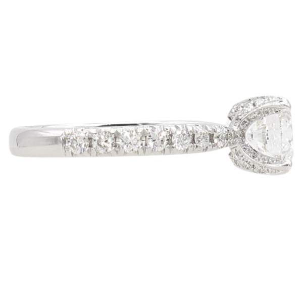 2.18ctw Round Diamond Engagement Ring 14K White Gold GIA side