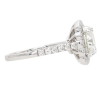 3.44ctw Diamond Scallop Halo Engagement Ring 14k White Gold GIA side