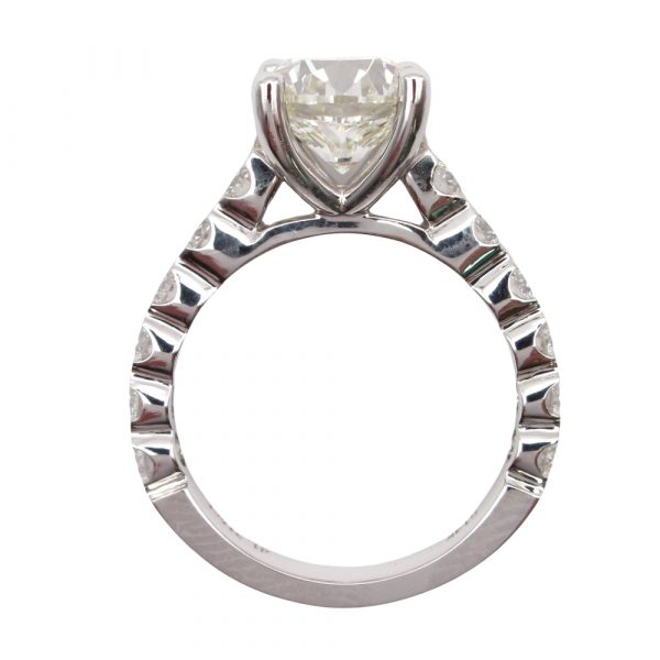 4 carat diamond engagement ring Profile