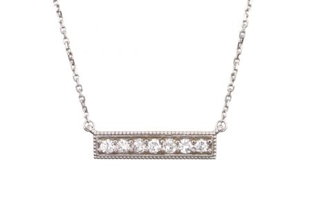 7 Diamond .75 carat Diamond Bar Necklace
