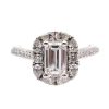 .75 carat Emerald Halo Engagement Ring