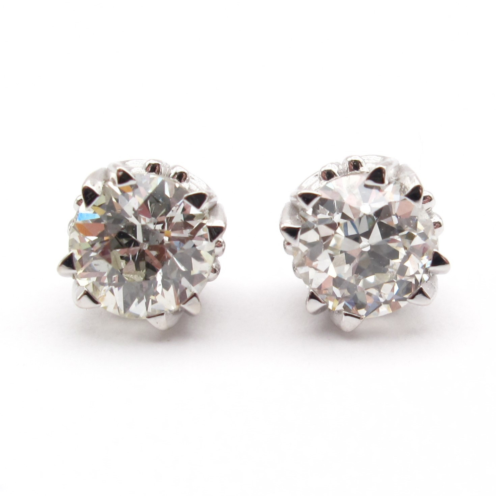Sterling Silver Diamond Love Knot Stud Earrings - 925 Single Cut .10ctw  Pierced - Wilson Brothers Jewelry