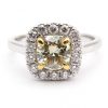 GIA Yellow Diamond Halo Solitaire Engagement Ring
