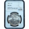 1881-S Morgan Silver Dollar MS66+ NGC w/ Rainbow Toned Reverse