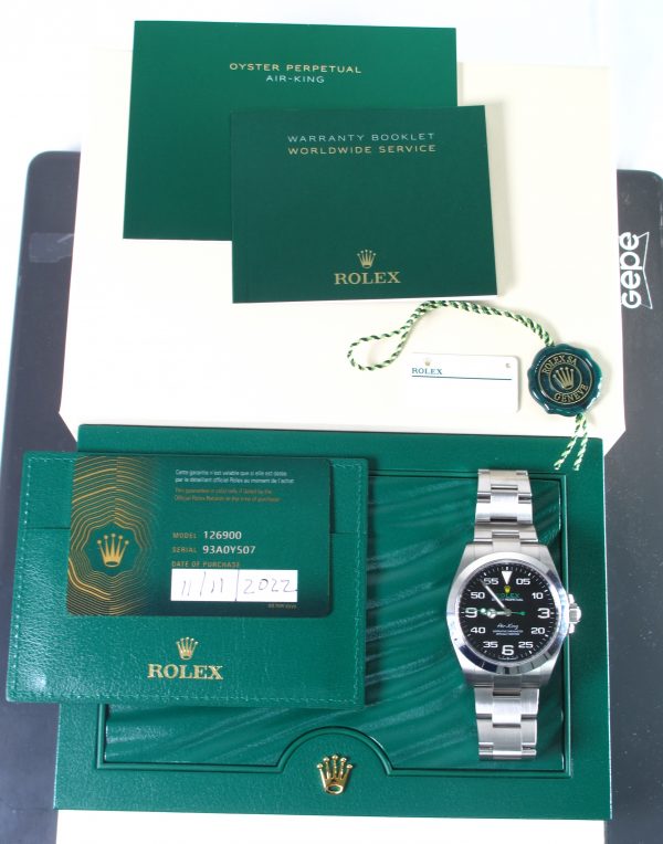 Pre-Owned Rolex 40MM Air King (2022) Stainless Steel#126900 b and p