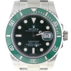 Pre-Owned Rolex Stainless Steel Submariner (Hulk) (2015) 116610LV Front Close