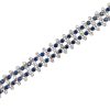 8 Carat Sapphire Diamond Bracelet 18k Closeup